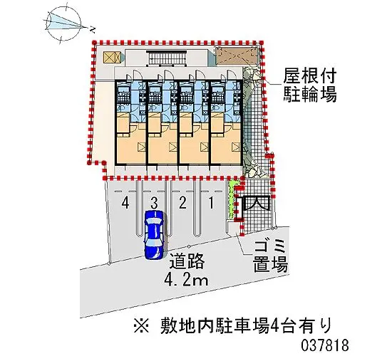 ★手数料０円★名古屋市中川区西日置町９丁目 月極駐車場